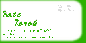 mate korok business card